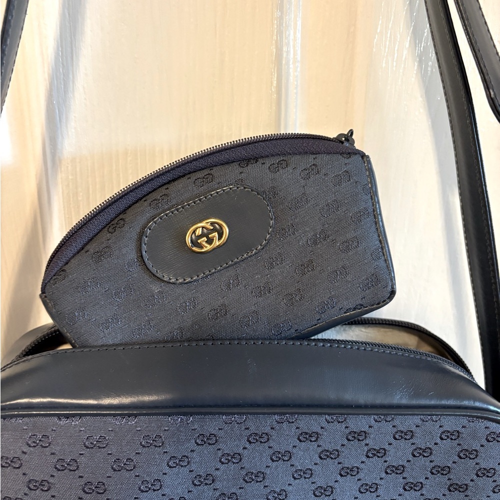 Vintage Gucci Accessory Line Micro GG Monogram Crossbody bag Coin Makeup Pouch - Picture 7 of 12